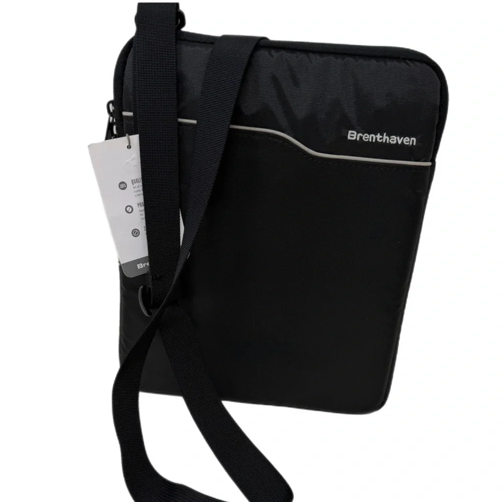 NEW BRENTHAVEN BLACK TABLET HARD CROSSBODY/SHOULDER CASE